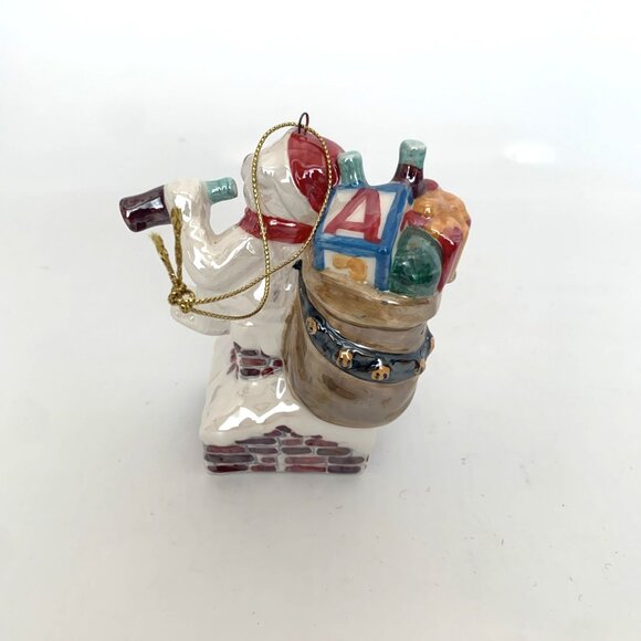 2003 Coca-Cola Holiday Pearlescent Porcelain Ornament Polar Bear 4" Vintage - Picture 4 of 14